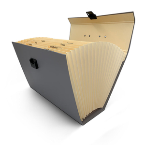 Custom Logo 19-Pockets A4 Size Accordion File Folder Box Expanding Paper Document Organizer with Handle for Office School Use