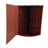 21-Pocket Kraft Paper Accordion File Folder Custom Logo A4 School Bag Wallet Document Organizer with Rubber Band Filing