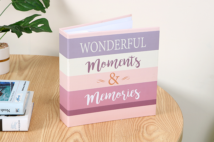 wedding photo album with tissue paper