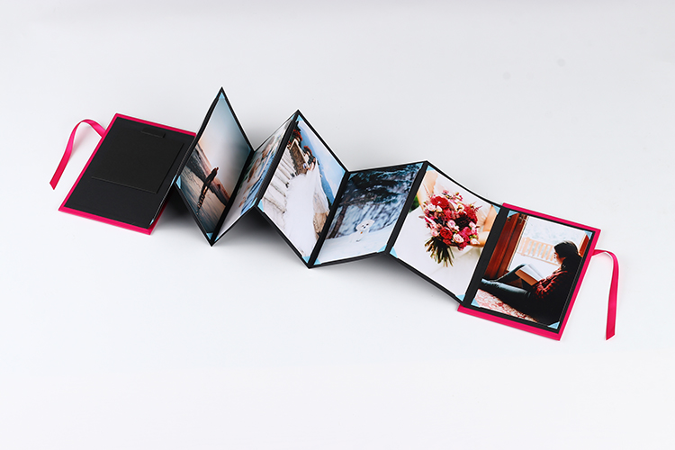 wedding photo album with tissue paper