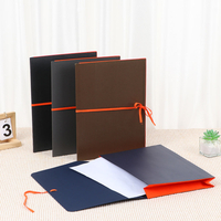 OEM Custom Logo Document Organizer A4 Size Office & School Stationery with Cloth Cover & Ribbon Closure for File Management