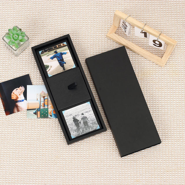 photo album with paper pages