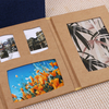 photo album with black paper pages