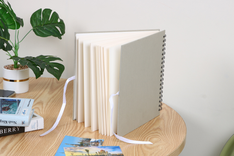 photo album with black paper