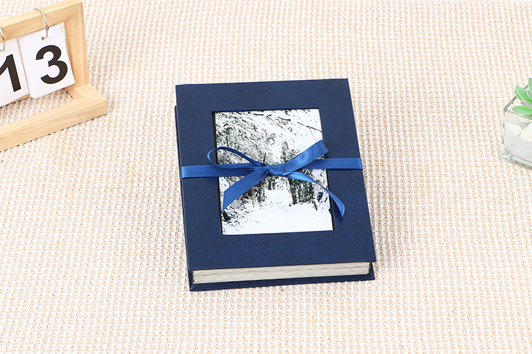 photo album with paper pages