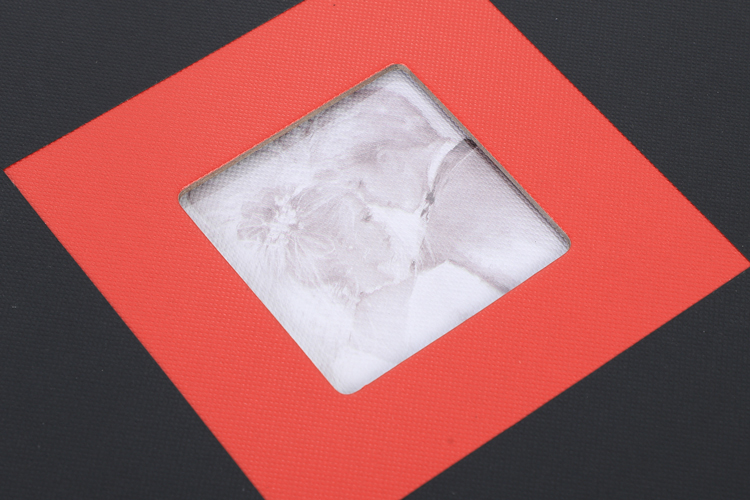 photo album with paper