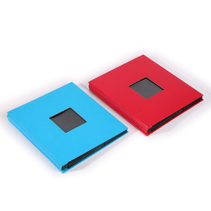 photo album with paper pages