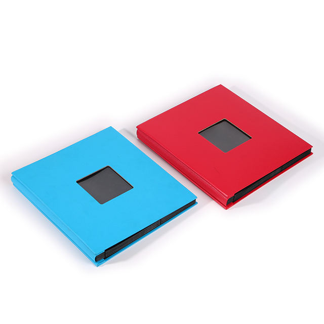 photo album with paper pages