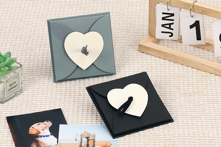 wedding photo album with tissue paper