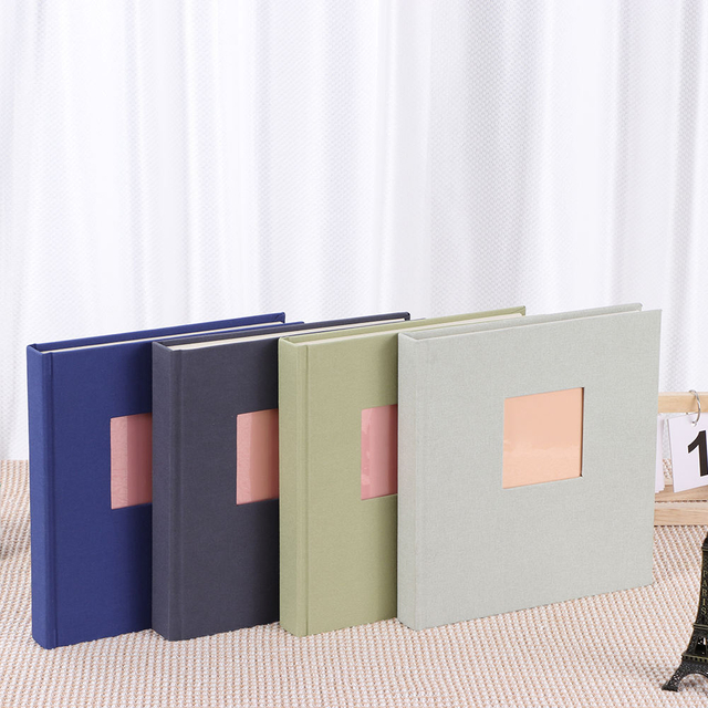 photo album with glassine paper