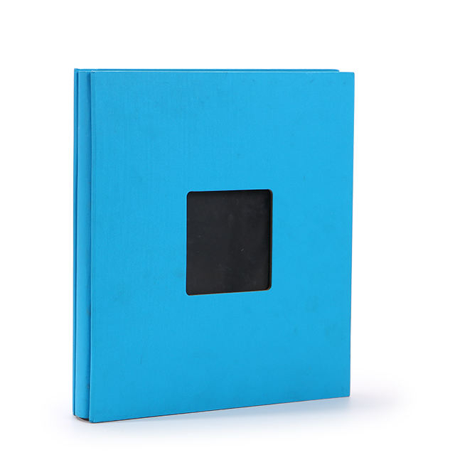 photo album with paper pages