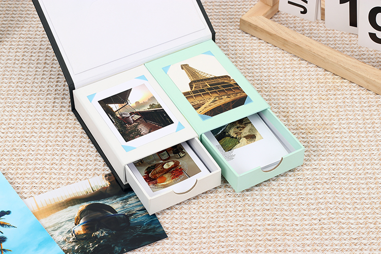 photo album with paper pages