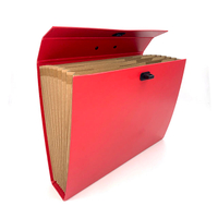 High Quality Custom Logo A4 Size 10-Pockets Accordion File Folder Box Expanding Paper Document Organizer with Handle School Use