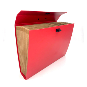 High Quality Custom Logo A4 Size 10-Pockets Accordion File Folder Box Expanding Paper Document Organizer with Handle School Use