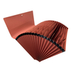 21-Pocket Kraft Paper Accordion File Folder Custom Logo A4 School Bag Wallet Document Organizer with Rubber Band Filing