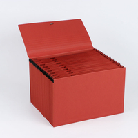 Wholesale Custom Logo A4 Size 21-Pocket Kraft Paper Accordion File Folder with Rubber Band School Document Filing Organizer