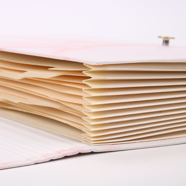 Custom Logo A4 Size Cardboard Document Organizer Expanding File Folder Effective Filing Stationery Wholesale Factory