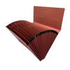 Wholesale Custom Logo A4 Size 21-Pocket Kraft Paper Accordion File Folder with Rubber Band School Bag Document Filing Organizer