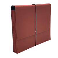 Wholesales A4 Size 21-Pocket Kraft Paper Accordion File Folder with Rubber Band Office School Bag Document Filing Organizer