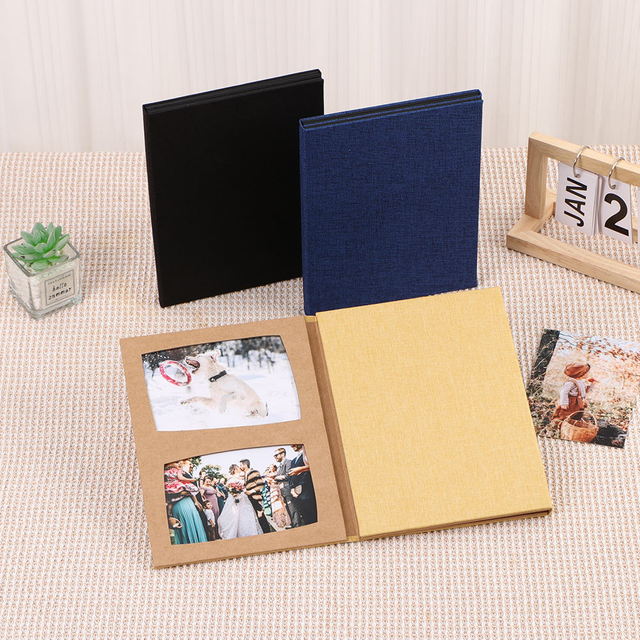 photo album with sticky paper