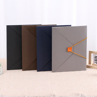 Stylish A4 Size Duplex File Folders Made of Cardboard Closed with Elastic in Contrasting Colour Expanding Document Bag