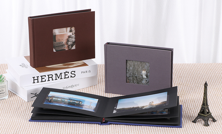 photo album with sticky paper