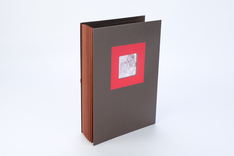 photo album with tissue paper