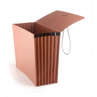OEM Wholesale Custom A4 Kraft Paper Expanding File Folder Accordion Design Custom Logo Rubber Band School Office Document Bag