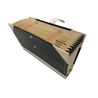 Wholesale Custom Logo PU Leather 12-Pockets Document Organizer Expanding Accordion A4 File Folder Box for Office School Use