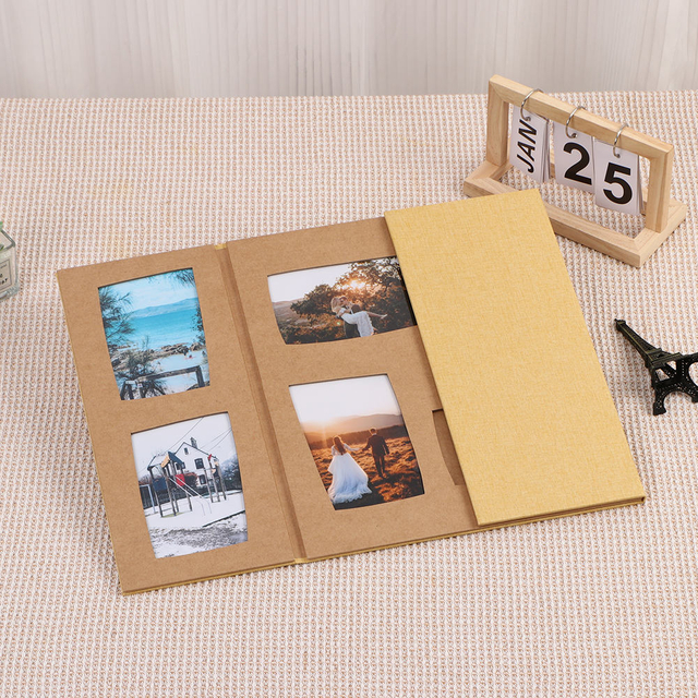 photo album with black paper pages