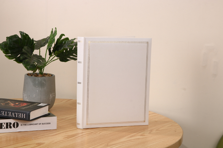 wedding photo album with tissue paper