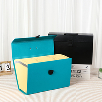 OEM Custom logo 19-Pocket A4 Expanding Accordion File Box with Handle Paper Document Organizer Company Office School Use