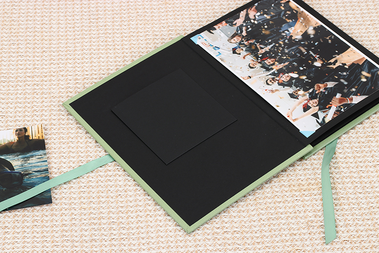 photo album with sticky paper