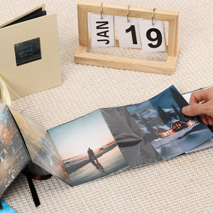 photo album with paper pages