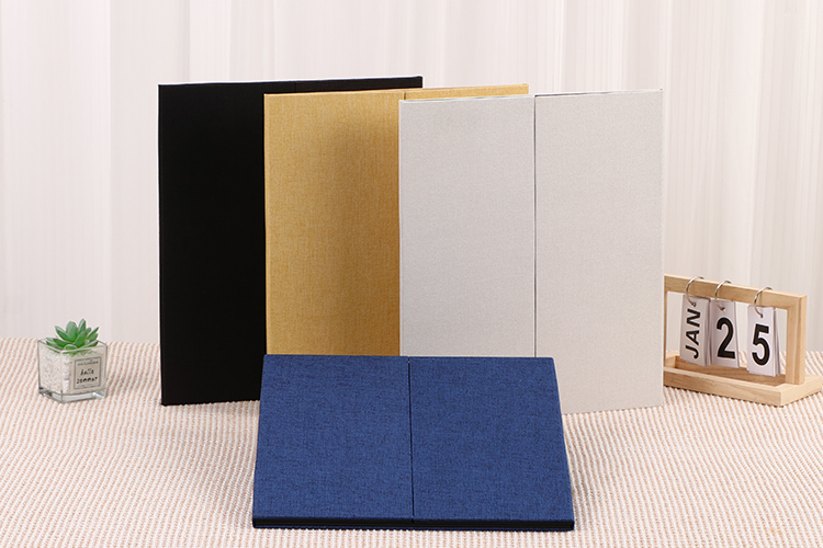 wedding photo album with tissue paper