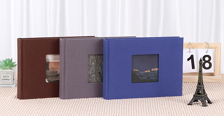 photo album with tissue paper