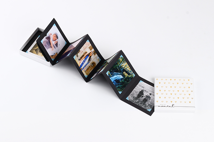 photo album with black paper